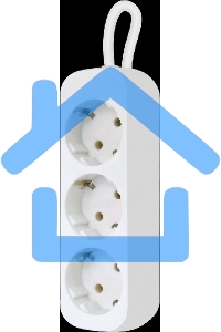 Удлинитель Defender E330 белый 3.0 м, 3 розетки 