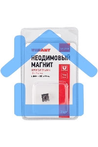 Неодимовый магнитный прямоугольник 10х10х3 мм с зенковкой 6х3,5 мм (упаковка 3 шт.)