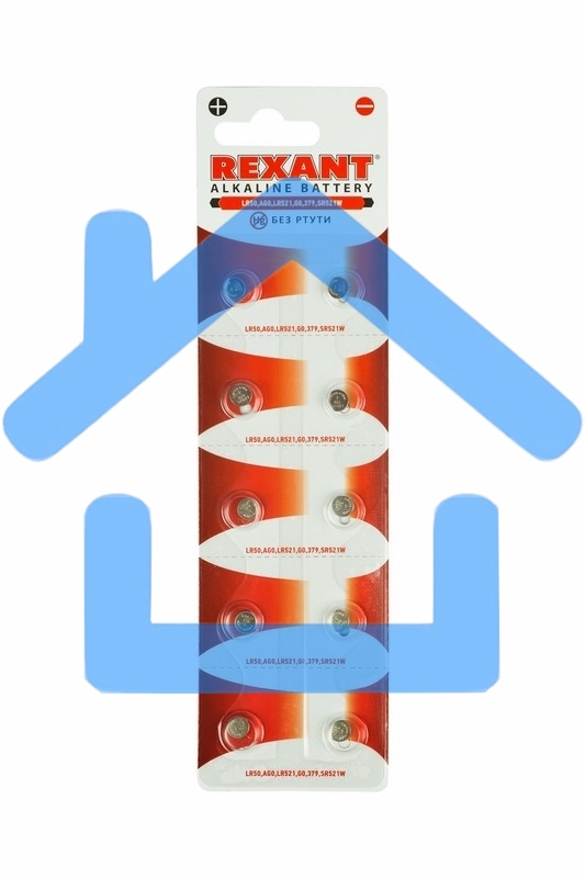 Батарейка Rexant LR50, AG0, LR521, G0, 379, SR521W