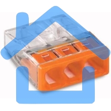 Клемма 3х(0.5-2.5мм) 3-х проводн. для распред. короб. (без п) WAGO 2273-203