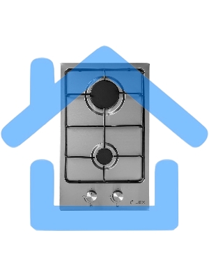 Газовая варочная панель LEX GVS 320 IX1000/3000Вт 2конфорки нерж.сталь
