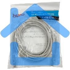 Патч-корд Buro Basic UTP 4 пары cat6 CCA molded 5м серый RJ-45 (m)-RJ-45 (m)