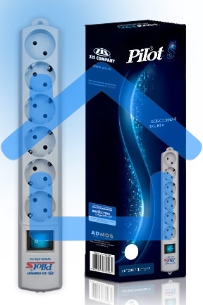 Сетевой фильтр ZIS Pilot S, 6 розеток, 3м, белый, Pilot S3M