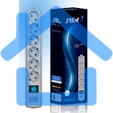 Сетевой фильтр ZIS Pilot S, 6 розеток, 3м, белый, Pilot S3M
