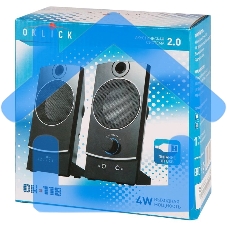 Акустическая система Oklick OK-118 2.0 черный 4Вт