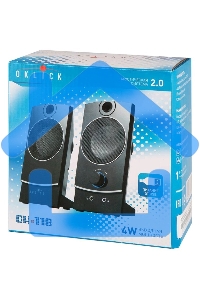 Акустическая система Oklick OK-118 2.0 черный 4Вт