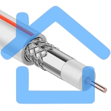 Кабель коаксиальный PROconnect SAT 50M, 75 Ом, CCS/Al/Al, 75%, бухта 20 м, белый