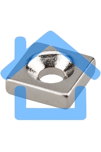 Неодимовый магнитный прямоугольник 10х10х3 мм с зенковкой 6х3,5 мм (упаковка 3 шт.)