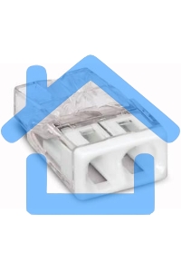 Клемма 2х(0.5-2.5мм) 2-хпроводн. для распред. короб. (без п) WAGO 2273-202