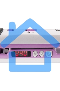 Щипцы для волос Galaxy Line GL 4516, фиолетовый, 45 Вт, максимальная температура 200°С, система ультразвукового распыления воды, съемный резервуар для воды, нагр. элемент с защитой от перегрева, пластины с керам. покрытием, ЖК-дисплей с индикацией темпера