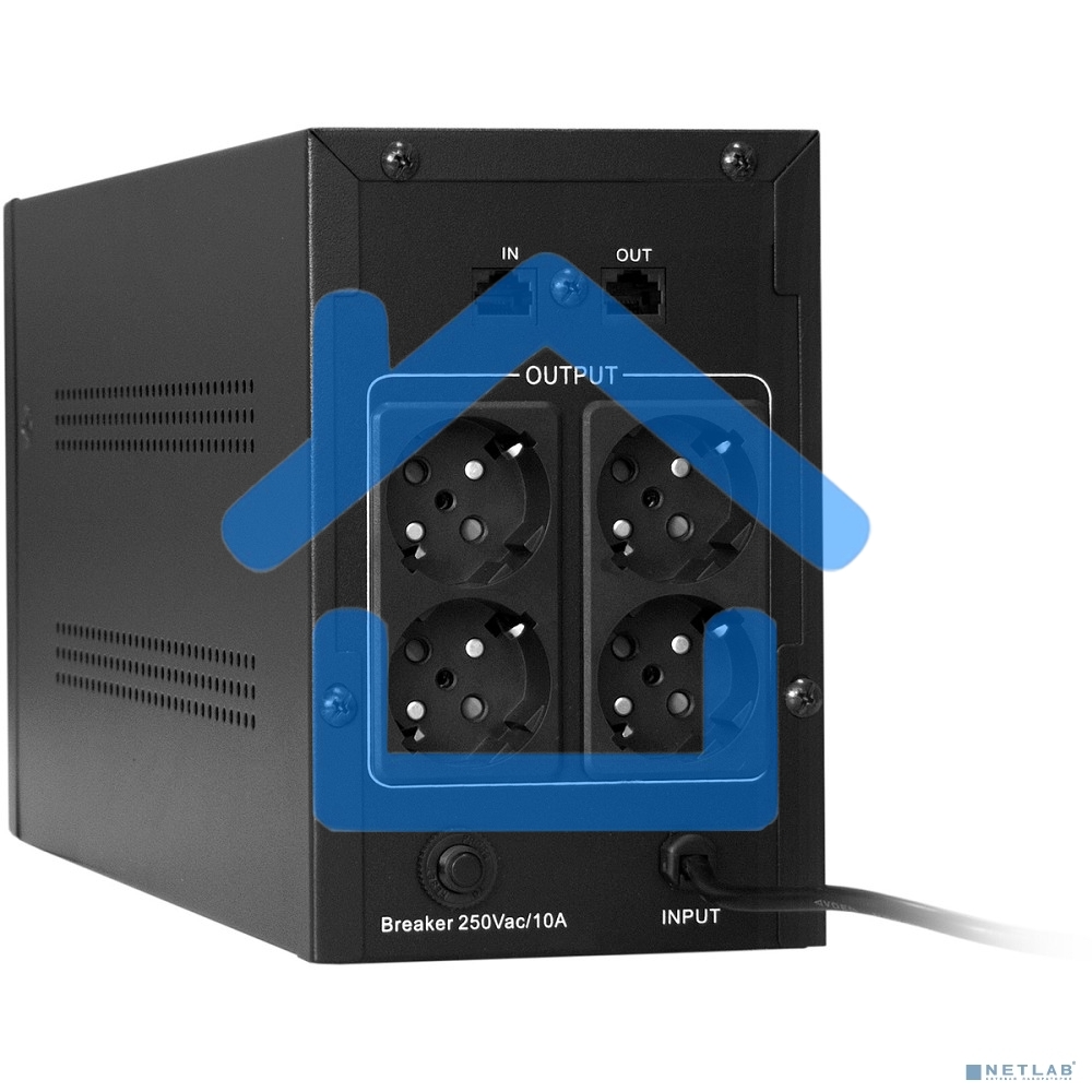 Источник бесперебойного питания ExeGate SpecialPro UNB-1600.LED.AVR.EURO.RJ 1600VA/950W, LED, AVR, 4 евророзетки, RJ45/11, черный