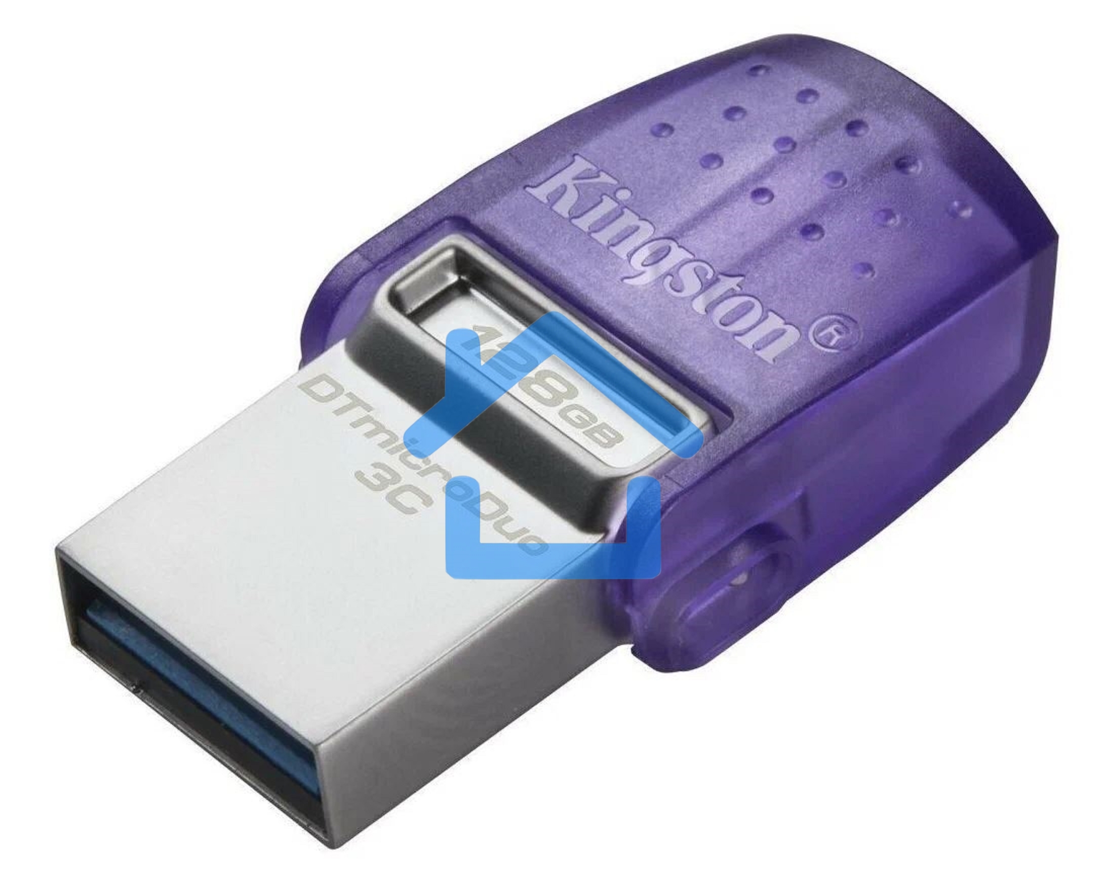 Флешка USB R/W Kingston 128Gb DataTraveler microDuo 3C DTDUO3CG3/128Gb USB3.0 фиолетовый