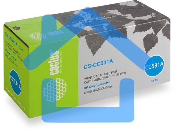 Картридж лазерный Cactus CS-CC531A голубой (2800 стр.) для HP Color LaserJet CP2025/CM2320mfp