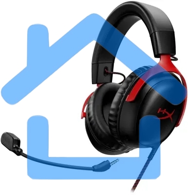 Наушники с микрофоном HyperX Cloud III черный/красный 1.2м мониторные оголовье (727A9AA)