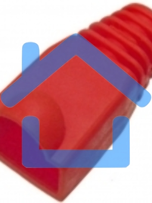 Защитные колпачки для кабеля 6,0мм cat.5, на соединение коннектора с кабелем, красный, 100 шт. в пчк