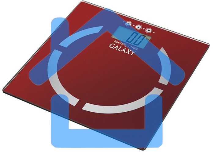 Весы многофункциональные Galaxy GL 4851, красный, электронные, эл. пит. 