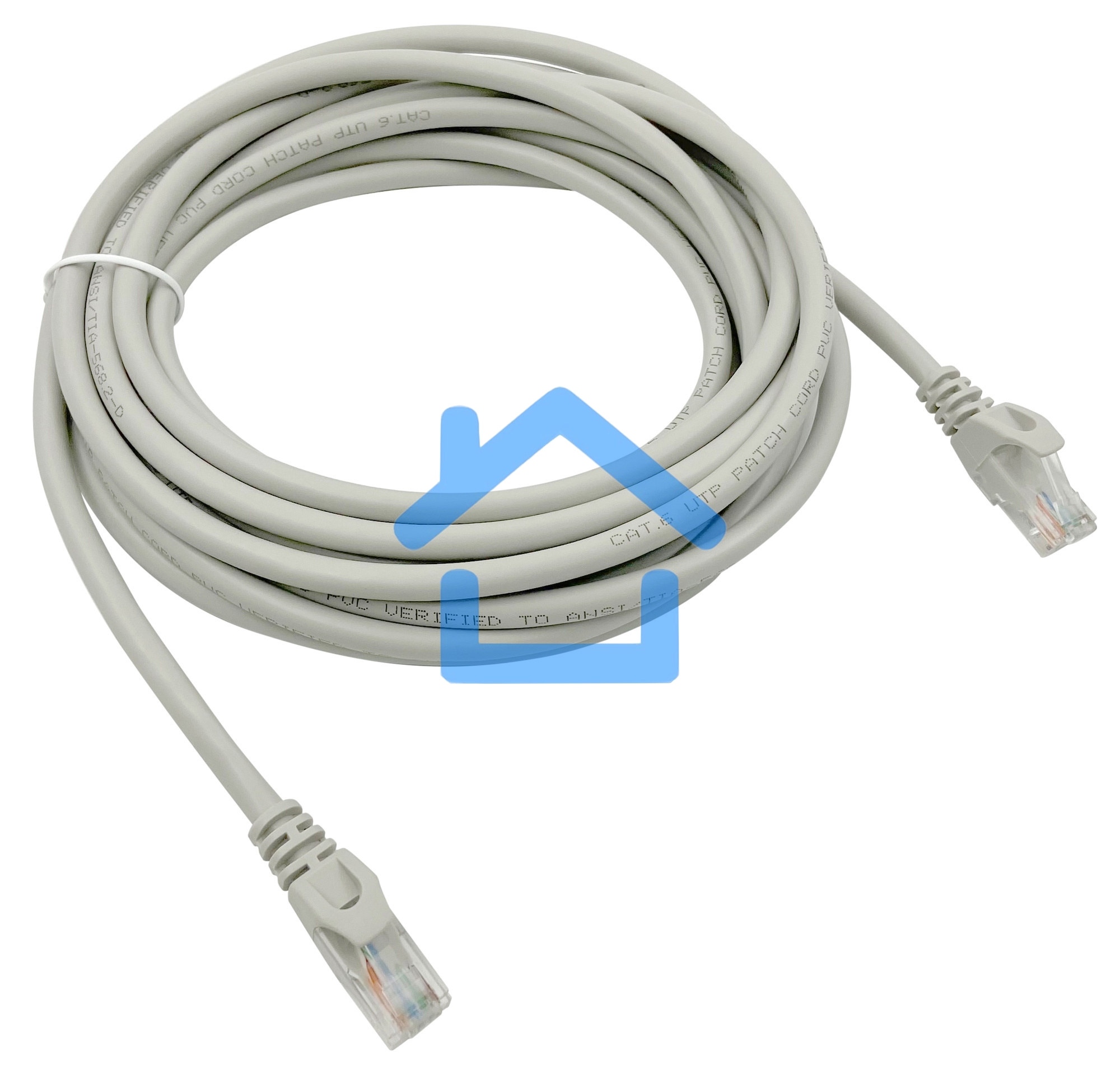 Патч-корд Buro Basic UTP 4 пары cat6 CCA molded 5м серый RJ-45 (m)-RJ-45 (m)