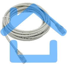 Патч-корд Buro Basic UTP 4 пары cat6 CCA molded 5м серый RJ-45 (m)-RJ-45 (m)