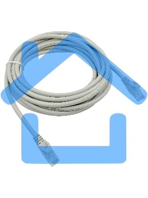 Патч-корд Buro Basic UTP 4 пары cat6 CCA molded 5м серый RJ-45 (m)-RJ-45 (m)