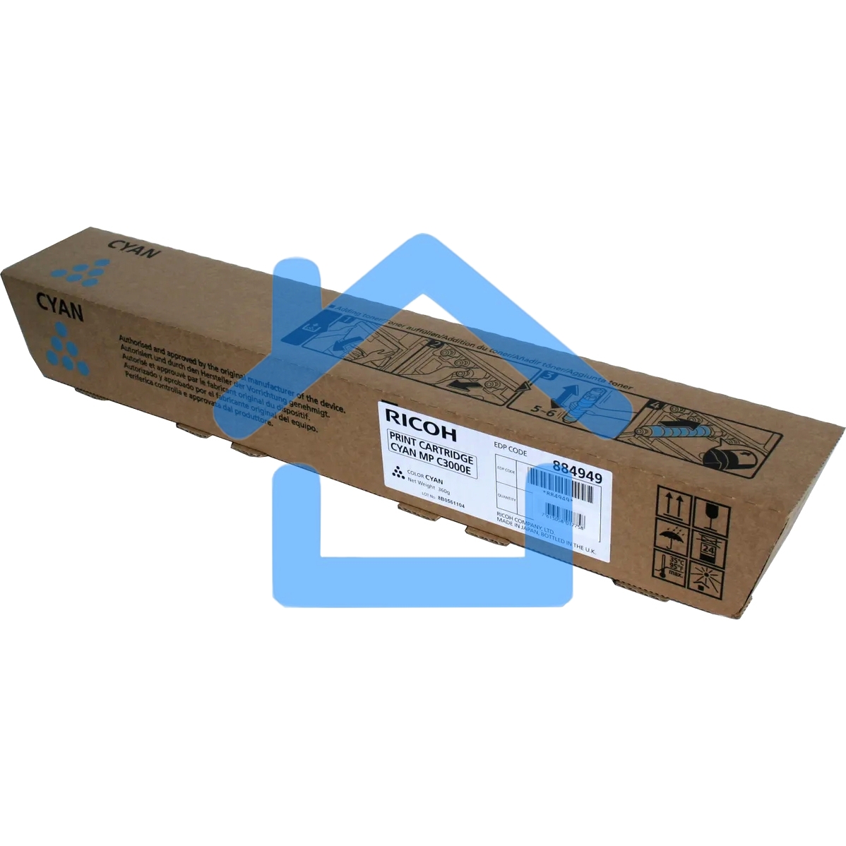 Картридж лазерный Ricoh Aficio MP C2000/C2500/C3000 голубой, type MPC3000E (15K)