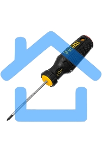 Отвертка Denzel PH0х75 мм, S2, 3к рукоятка