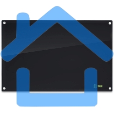 Доска стеклянная Cactus CS-GBD-90X120-BK-TM Сквозное крепление стеклянная черный 90x120см стекло крепления