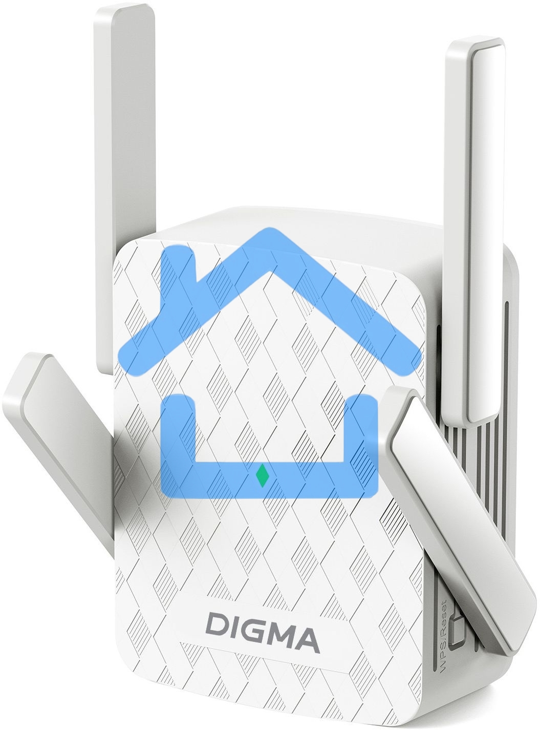 Повторитель беспроводного сигнала Digma D-WR400 AC1200 10/100BASE-TX/Wi-Fi белый