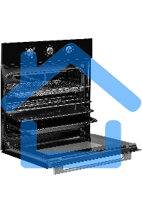 Духовой шкаф MONSHER MOE 6062 Noir, 5 режимов работы, объем духовки 58 л., утапливаемые переключатели, механический таймер, 2 стекла в дверце, энергоэффективность А, цвет: черный,фурнитура серебряная