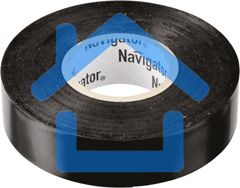 Изолента ПВХ 19мм (рул.20м) черный NIT-A19-20/BL Navigator 71110