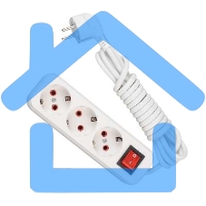 Удлинитель 3х3м с заземл. 16А IP20 с выкл. Lezard 720-0303-302