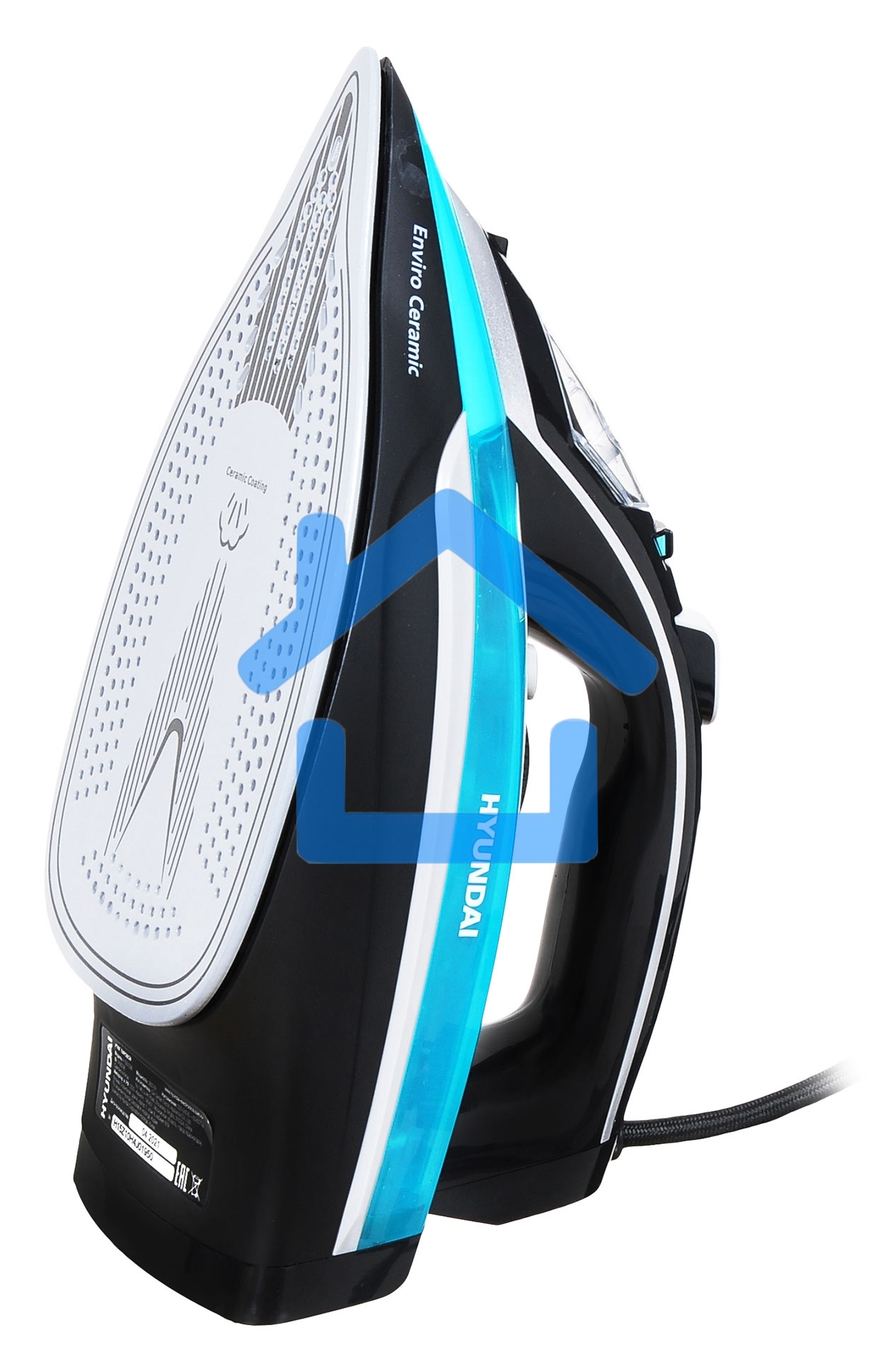 Утюг Hyundai H-SI01336 2800Вт черный/голубой