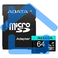 Карта памяти MICROSDXC UHS-I U3 V30S A2 100/75 MB/s 64Gb RETAIL W/1 ADAPTER