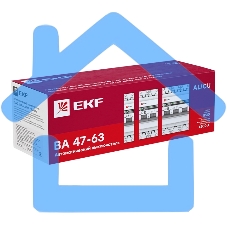 Выключатель автоматический модульный 1п B 6А 4.5кА ВА 47-63 PROxima EKF mcb4763-1-06B-pro