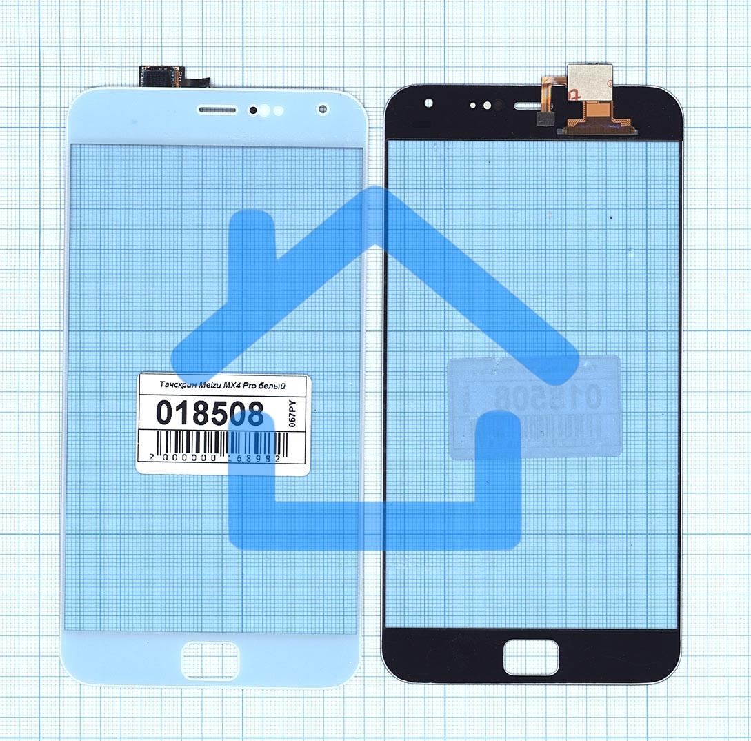 Сенсорное стекло (тачскрин) для Meizu MX4 Pro белое