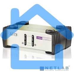Переключатель ATEN KVM Switch CS82U-AT KVM-переключатель, VGA/SVGA+KBD+MOUSE, 1> 2 блока/порта/port PS2/USB, с KVM-шнурами PS2/USB 2х1.2м