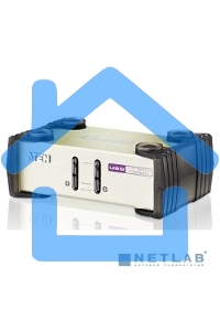 Переключатель ATEN KVM Switch CS82U-AT KVM-переключатель, VGA/SVGA+KBD+MOUSE, 1> 2 блока/порта/port PS2/USB, с KVM-шнурами PS2/USB 2х1.2м