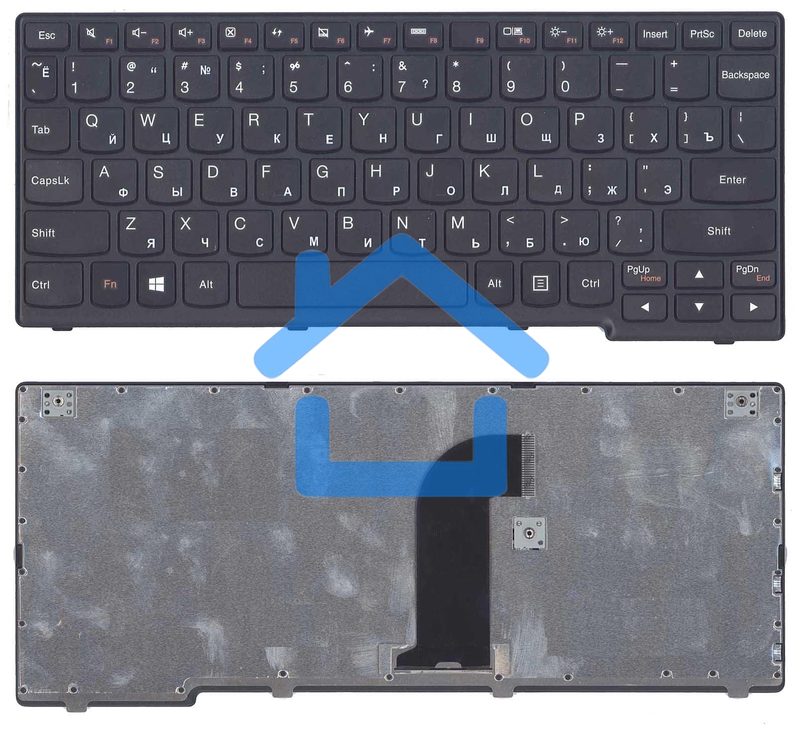 Клавиатура для ноутбука Lenovo Yoga 11, черная с рамкой