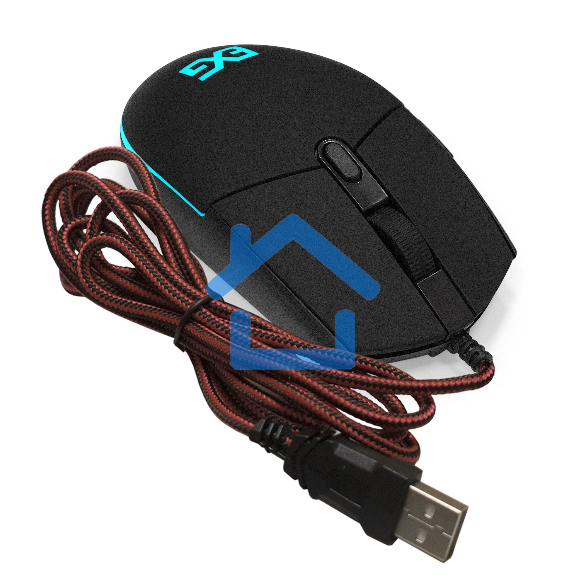 Мышь проводная ExeGate SL-9066 черный, 2400 dpi, USB, кнопки - 6