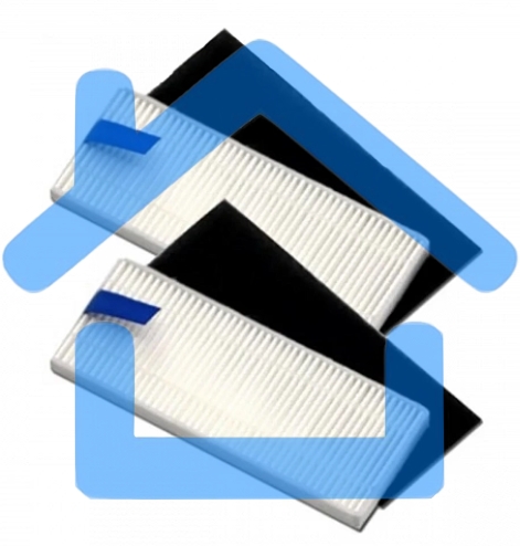 Комплект фильтров для робота пылесоса Tefal, Rowenta X-plorer 20, 40, 45, 50, 75 Series - 2 шт