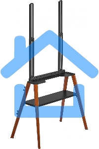 Подставка для телевизора Cactus CS-ST3645BKWN черный/орех 43