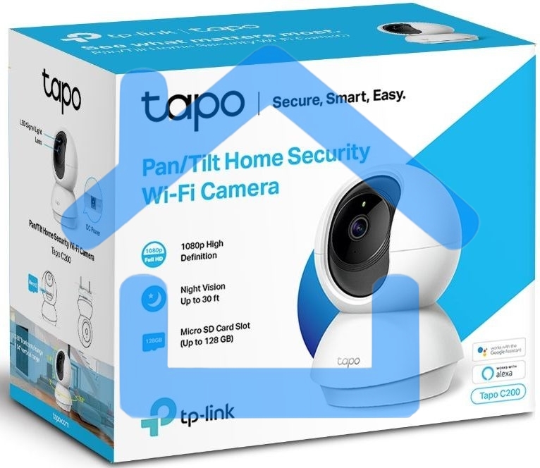 Камера 1080P indoor IP camera, 360° horizontal and 114° vertical range, Night Vision, Motion Detection, 2-way Audio, support 128G MicroSD card
