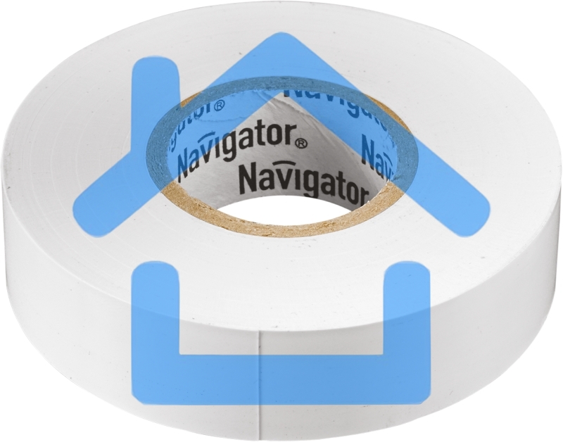Изолента ПВХ 19мм (рул.20м) бел. NIT-A19-20/WH Navigator 71109