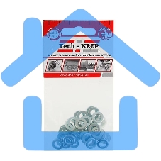 Шайба плоская М6 цинк. DIN 125 (уп.40шт) пакет Tech-Krep 103044
