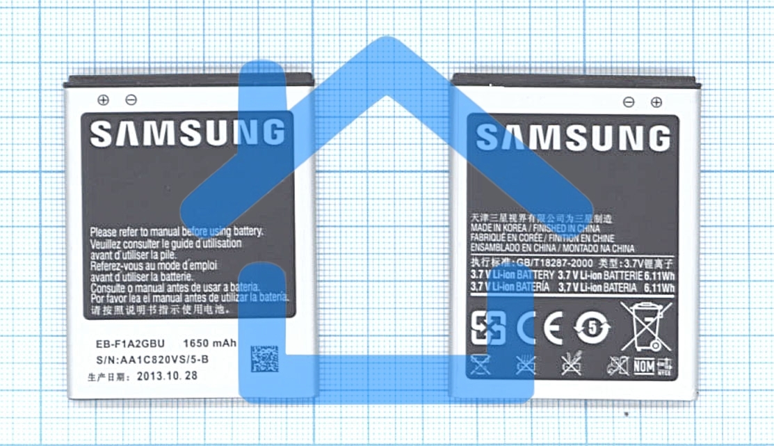 Аккумуляторная батарея EB-F1A2GBU для Samsung Galaxy S2 I9100 3.7 V 6.11Wh