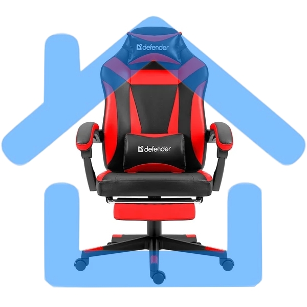 Кресло игровое Defender CRUISER BLACK/RED PU