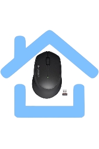 Мышь беспроводная Logitech M280 черный, 1000 dpi, радиоканал, USB, кнопки - 3