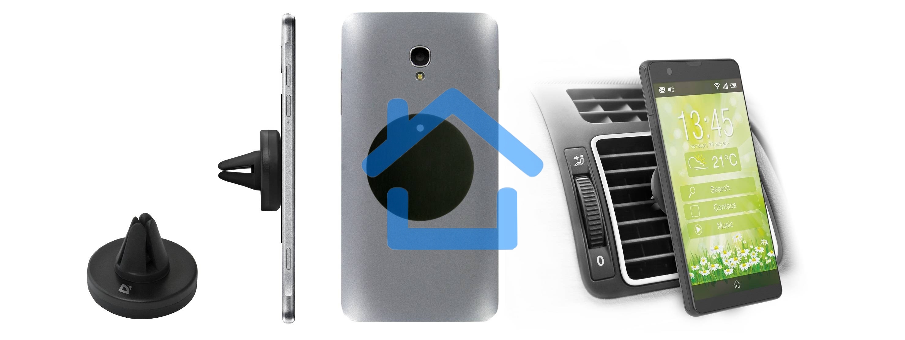 Автомобильный держатель Defender CH-126 магнит, решетка вентиляции