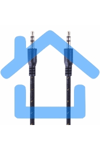 Аудиокабель AUX Rexant 3.5 мм в тканевой оплетке 1 м черный