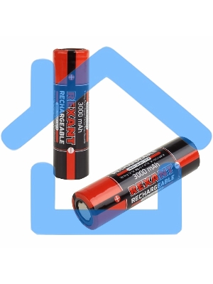 Аккумулятор 18650 unprotected Li-ion 3000 mAH 3.7 В Rexant