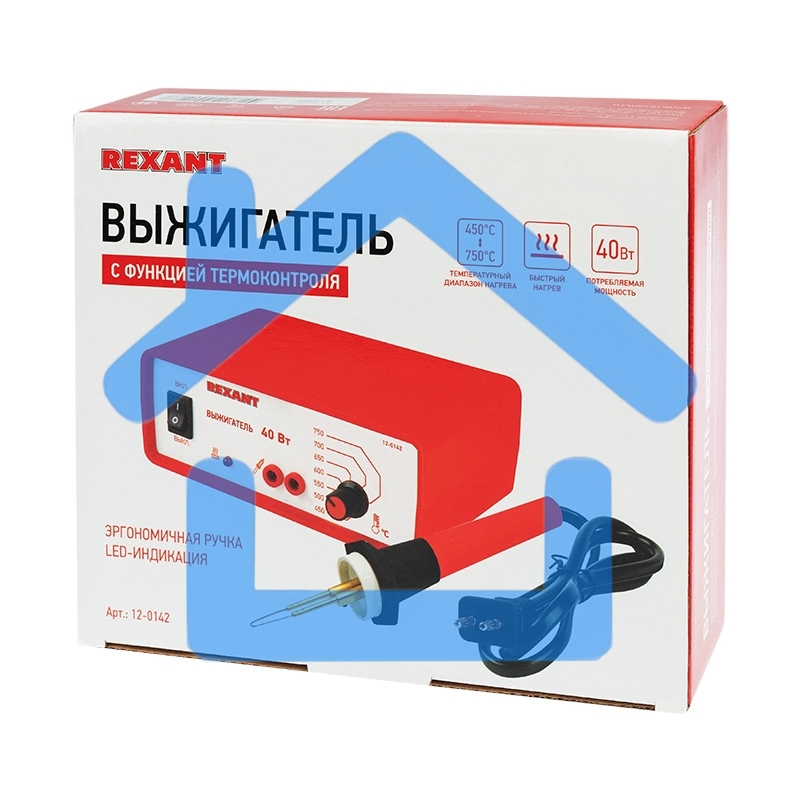 Универсальный выжигательный прибор Rexant с функцией термоконтроля 220V/40W 12-0142